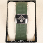 2025 PATEK PHILIPPE AQUANAUT WHITE GOLD GREEN DIAL 42MM 5168G-010