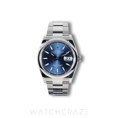 2025 ROLEX DATEJUST BLUE DIAL 36MM 126200