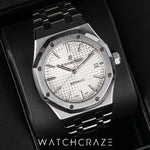 2017 AUDEMARS PIGUET ROYAL OAK WHITE DIAL 37MM 15450ST.OO.1256ST.01 (Fully serviced)