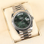 2022 ROLEX DAY-DATE WHITE GOLD JUBILEE OLIVE DIAL 40MM 228239
