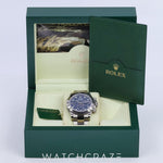 2018 ROLEX DAYTONA COSMOGRAPH WHITE GOLD BLUE DIAL 40MM 116509