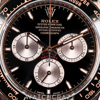 2023 ROLEX COSMOGRAPH DAYTONA EVEROSE GOLD BLACK DIAL 40MM 126515LN
