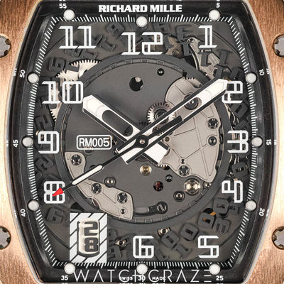 RICHARD MILLE RM005 ROSE GOLD CASE SKELETON DIAL 45MM RM005