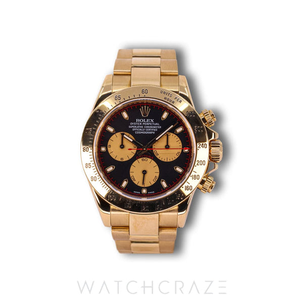 2008 ROLEX DAYTONA COSMOGRAPH YELLOW GOLD 'PAUL NEWMAN' 40MM 116528