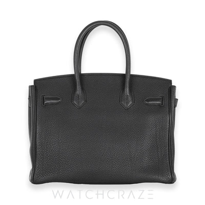 2016 HERMES BIRKIN 30 BLACK GOLD HARDWARE