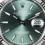 2026 ROLEX DATEJUST MINT GREEN DIAL 36MM JUBILEE 126234