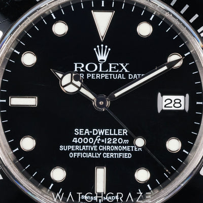 ROLEX SEA-DWELLER BLACK DIAL STAINLESS STEEL 40MM 116600