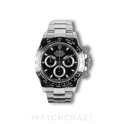 2020 ROLEX DAYTONA COSMOGRAPH BLACK DIAL 40MM 116500LN