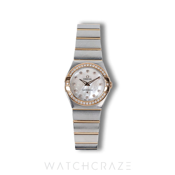 2014 OMEGA CONSTELLATION MOTHER OF PEARL DIAL DIAMOND BEZEL 123.25.27.60.55.001