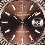 2022 ROLEX DATEJUST TWO TONE ROSE GOLD AND STEEL CHOCOLATE DIAL 41MM 126331