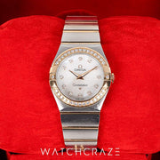 2014 OMEGA CONSTELLATION MOTHER OF PEARL DIAL DIAMOND BEZEL 123.25.27.60.55.001