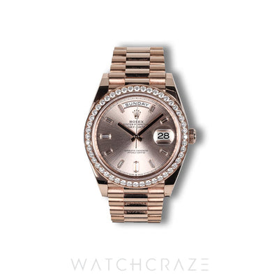 2025 ROLEX DAY-DATE ROSE GOLD SUNDUST DIAL 40MM 228345RBR