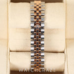 2021 ROLEX LADIES DATEJUST TWO TONE ROSE GOLD AND STEEL PURPLE DIAL DIAMOND MARKERS 28MM 279171