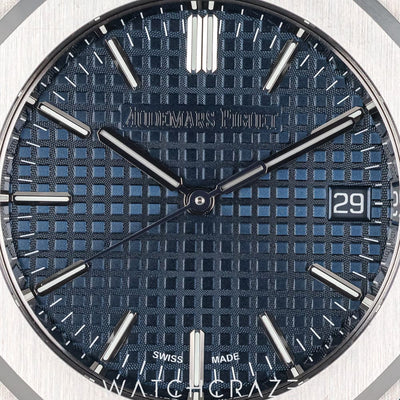 2022 AUDEMARS PIGUET ROYAL OAK SELFWINDING BLUE DIAL 37MM 15550ST