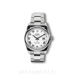 2006 ROLEX DATEJUST ROMAN WHITE DIAL 40MM 116200