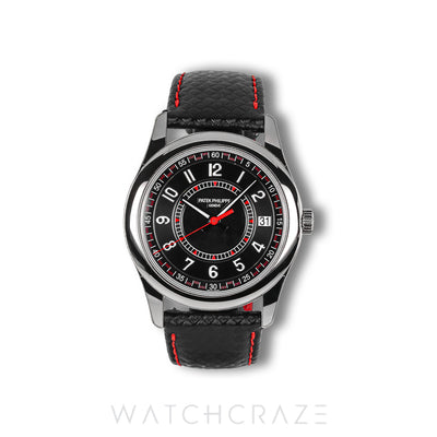 2026 PATEK PHILIPPE CALATRAVA DATE CARBON MOTIF WHITE GOLD CASE 40MM 6007G-010