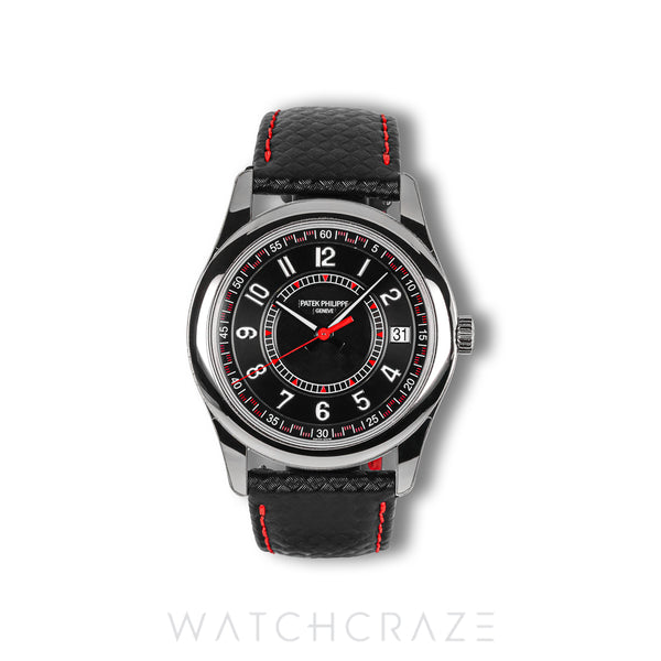 2026 PATEK PHILIPPE CALATRAVA DATE CARBON MOTIF WHITE GOLD CASE 40MM 6007G-010