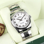 2006 ROLEX DATEJUST ROMAN WHITE DIAL 40MM 116200
