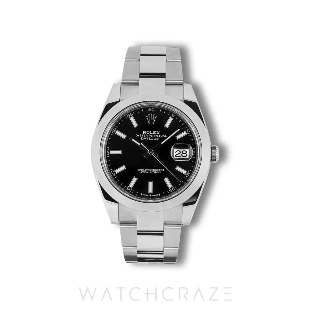 2025 ROLEX DATEJUST BLACK DIAL 41MM 126300