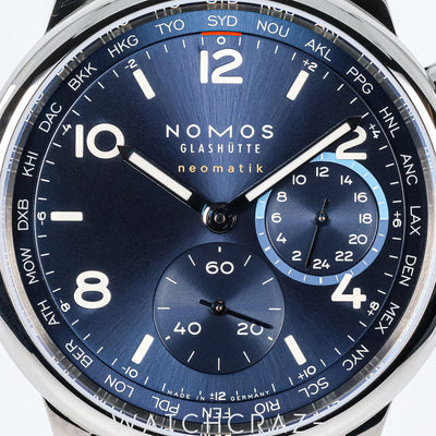 2025 NOMOS CLUB SPORT NEOMATIC WORLDTIMER BLUE 40MM 790