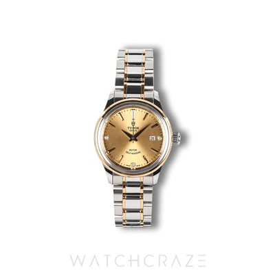2023 TUDOR STYLE LADIES TWO TONE GOLD AND STEEL GOLD DIAL 28MM 12103