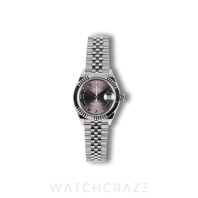 2025 ROLEX DATEJUST RHODIUM GREY ROMAN NUMBER DIAL 28MM 279174