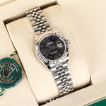 2025 ROLEX DATEJUST RHODIUM GREY ROMAN NUMBER DIAL 28MM 279174