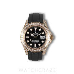 2023 ROLEX YACHT MASTER 18K YELLOW GOLD WITH DIAMOND BLACK DIAL 42MM 226668TBR