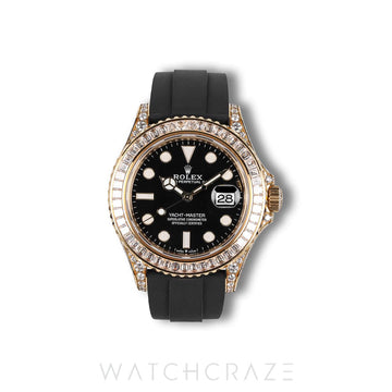 2023 ROLEX YACHT MASTER 18K YELLOW GOLD WITH DIAMOND BLACK DIAL 42MM 226668TBR