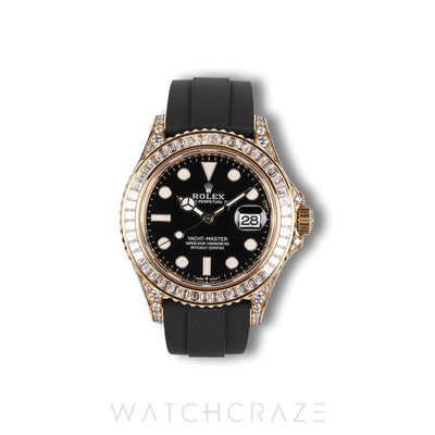 2023 ROLEX YACHT MASTER 18K YELLOW GOLD WITH DIAMOND BLACK DIAL 42MM 226668TBR