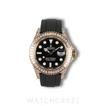 2023 ROLEX YACHT MASTER 18K YELLOW GOLD WITH DIAMOND BLACK DIAL 42MM 226668TBR