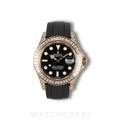 2023 ROLEX YACHT MASTER 18K YELLOW GOLD WITH DIAMOND BLACK DIAL 42MM 226668TBR