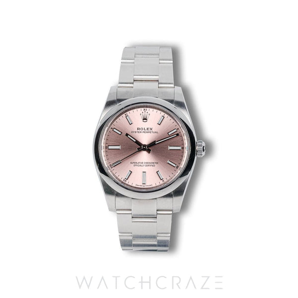 2024 ROLEX OYSTER PERPETUAL PINK DIAL 34MM 124200