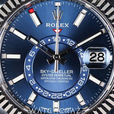 2022 ROLEX SKY-DWELLER BLUE DIAL 42MM 326934 STAINLESS STEEL