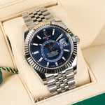 2022 ROLEX SKY-DWELLER BLUE DIAL 42MM 326934 STAINLESS STEEL