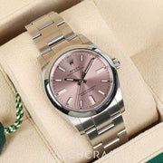 2024 ROLEX OYSTER PERPETUAL PINK DIAL 34MM 124200