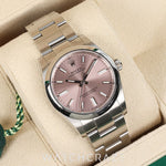 2023 ROLEX OYSTER PERPETUAL PINK DIAL 34MM 124200