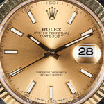 2018 ROLEX DATEJUST TWO TONE YELLOW GOLD AND STEEL CHAMPAGNE DIAL 41MM 126333