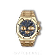2019 AUDEMARS PIGUET ROYAL OAK CHRONO YELLOW GOLD BLUE DIAL 41MM 26331BA.OO.1220BA.01