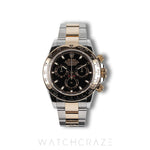 2020 ROLEX DAYTONA TWO TONE YELLOW GOLD AND STEEL BLACK DIAL 40MM 116503