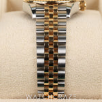 ROLEX LADIES DATEJUST TWO TONE YELLOW GOLD AND STEEL SILVER STAR DIAMOND DIAL 28MM 279173