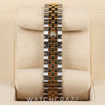 ROLEX LADIES DATEJUST TWO TONE YELLOW GOLD AND STEEL SILVER STAR DIAMOND DIAL 28MM 279173