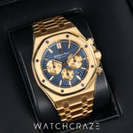 AUDEMARS PIGUET ROYAL OAK CHRONO YELLOW GOLD BLUE DIAL 41MM 26331BA.OO.1220BA.01
