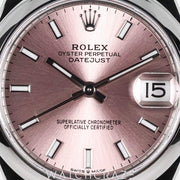 2025 ROLEX DATEJUST STEEL PINK DIAL 31MM 278240