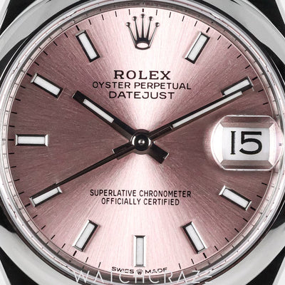 2025 ROLEX DATEJUST STEEL PINK DIAL 31MM 278240
