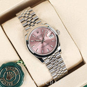 2025 ROLEX DATEJUST STEEL PINK DIAL 31MM 278240