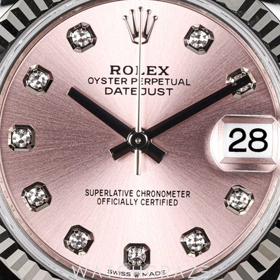2026 ROLEX DATEJUST JUBILEE PINK DIAL DIAMOND MARKERS 31MM 278274