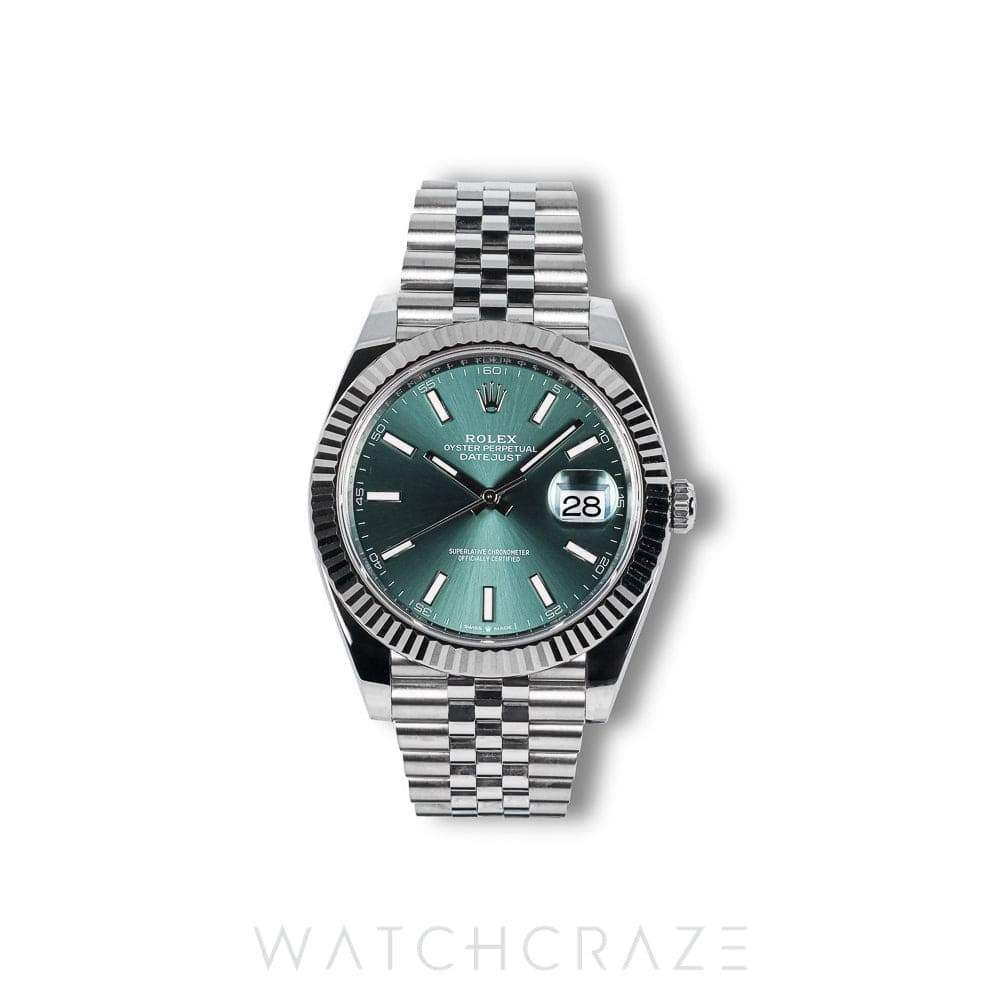 2025 ROLEX DATE-JUST GREEN DIAL FLUTED BEZEL 41MM 126334