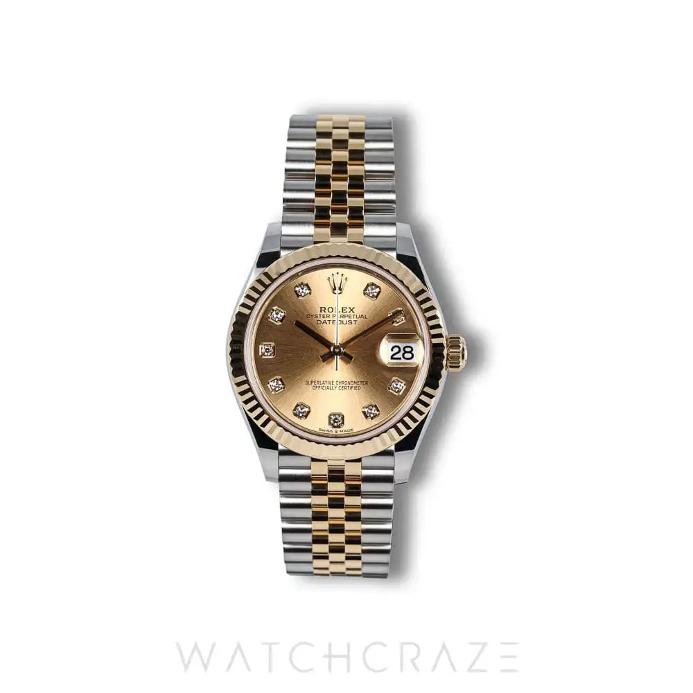 2024 ROLEX DATEJUST CHAMPAGNE DIAL DIAMOND MARKERS 31MM 278273