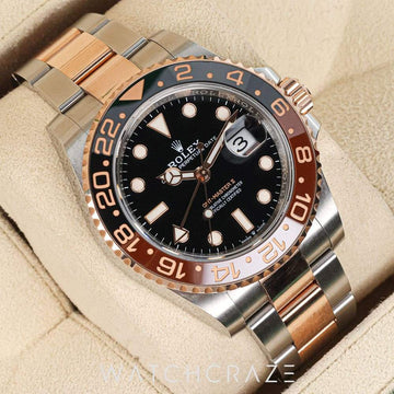 2021 ROLEX GMT-MASTER II TWO TONE ROSE GOLD AND STEEL 'ROOT BEER' 40MM 126711CHNR